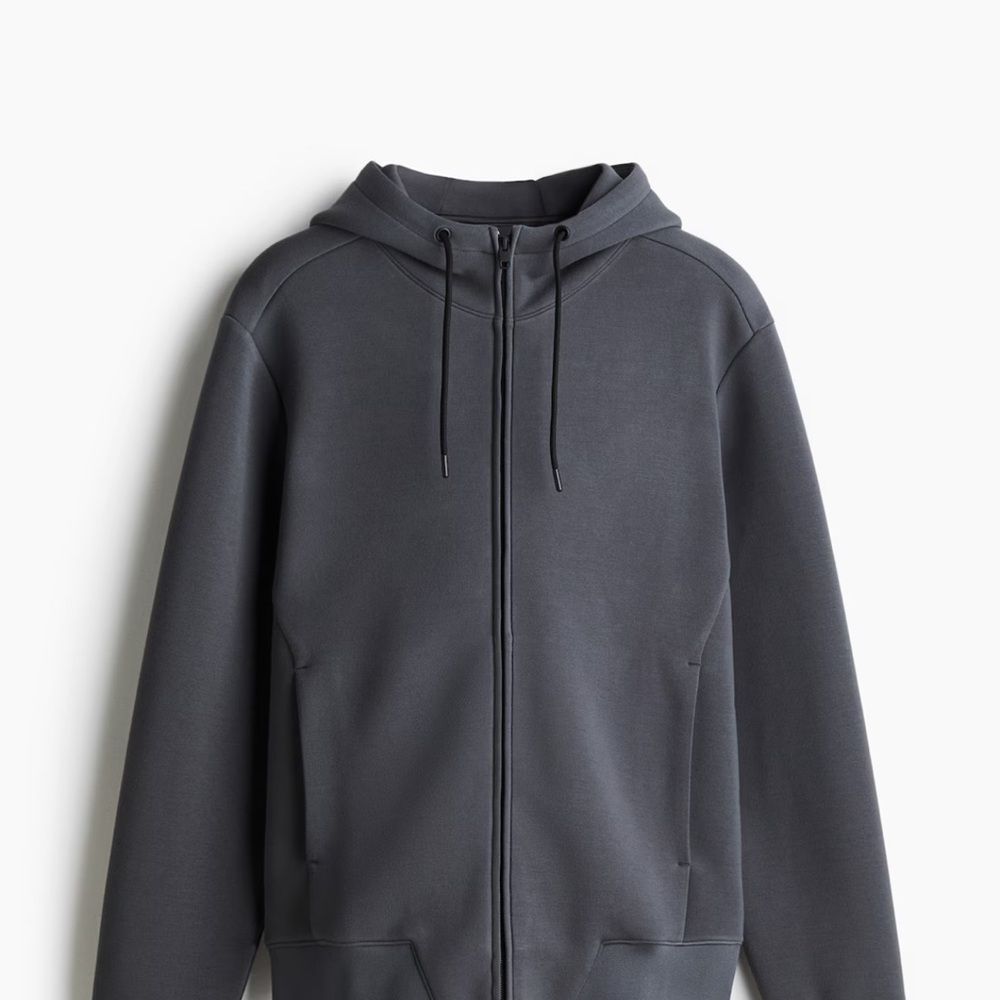 H&M Mens Regular Fit Hooded Scuba Jacket NWT